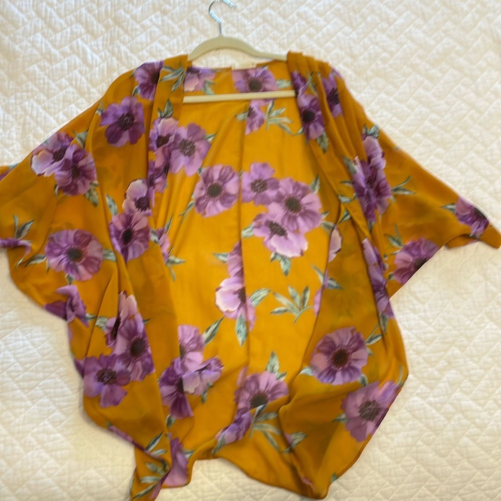 Adrienne medium purple and gold shawl